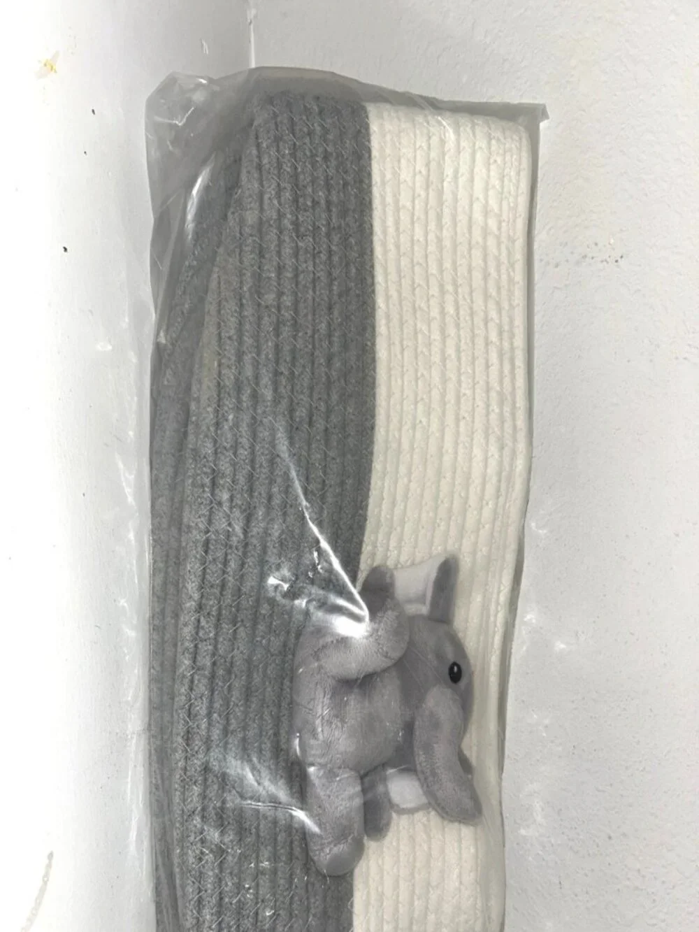 Cotton Rope Nursery Storage Caddy Plush Animal Organizer – NEW